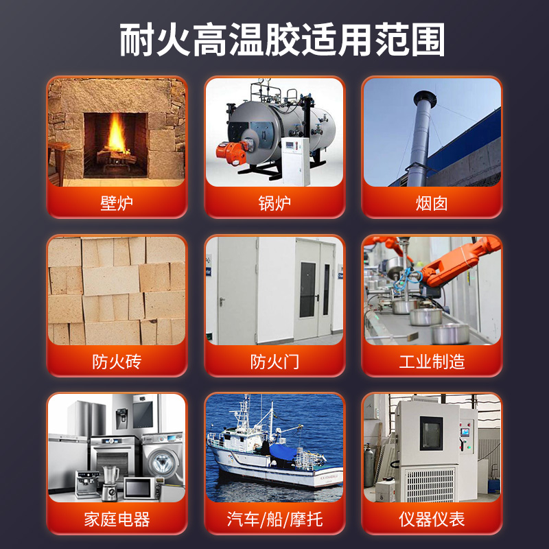耐高温防火阻燃无硅密封胶填缝无机胶防火门电梯门工业防火胶94v0