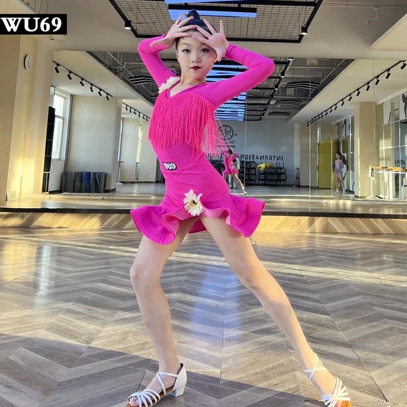 拉丁舞练功服女高级n儿童演出表演服专业舞蹈服套装少儿拉丁舞服