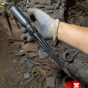 瞿氏铁匠 四面开槽枪头 矛头 枪头 长矛全钢一体手工锻Z打武术器