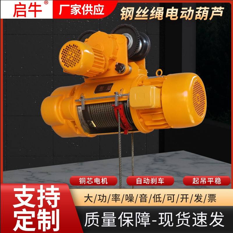 钢丝绳电动葫芦现货1T6M起重机电动葫芦吨5吨10TCD1型电动葫芦
