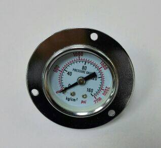 轴向带边40mm压力表 背后直径41mm,边罩61mm 160kg/cm2, 2250psi
