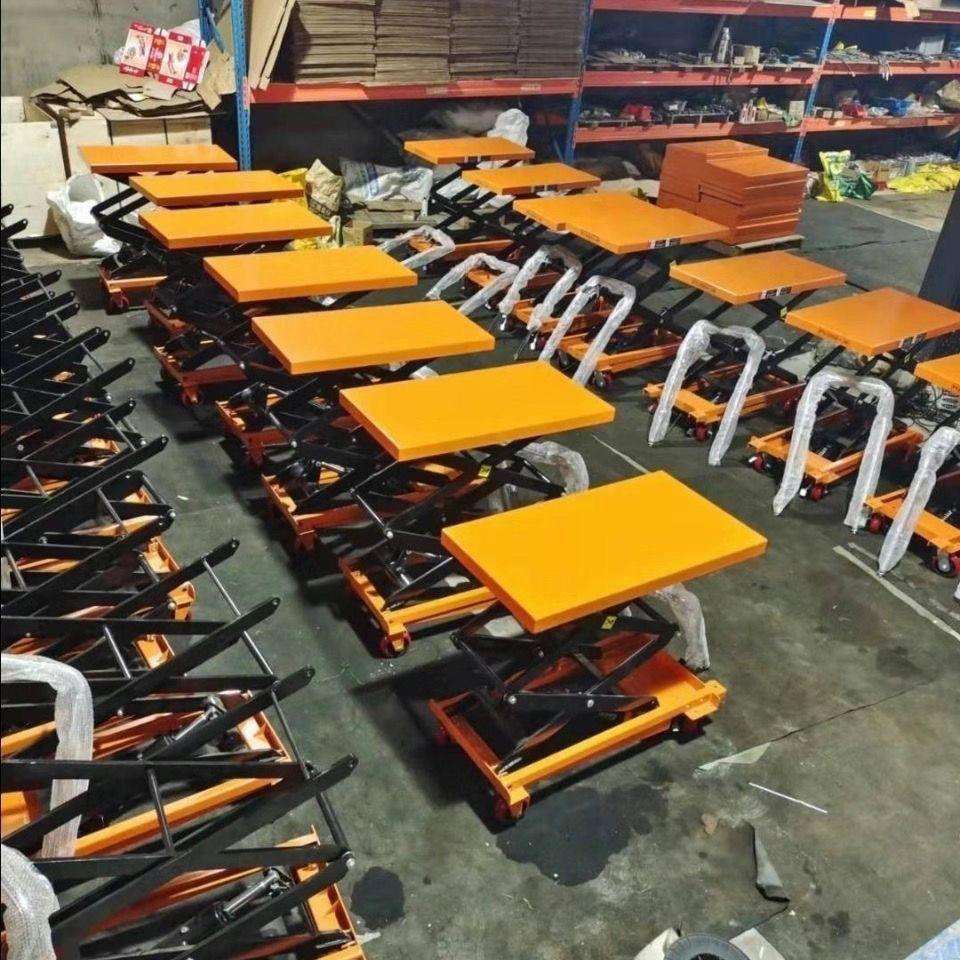 移动式手动液压升降平台车平板小推车升高升降平台升降机小型模具