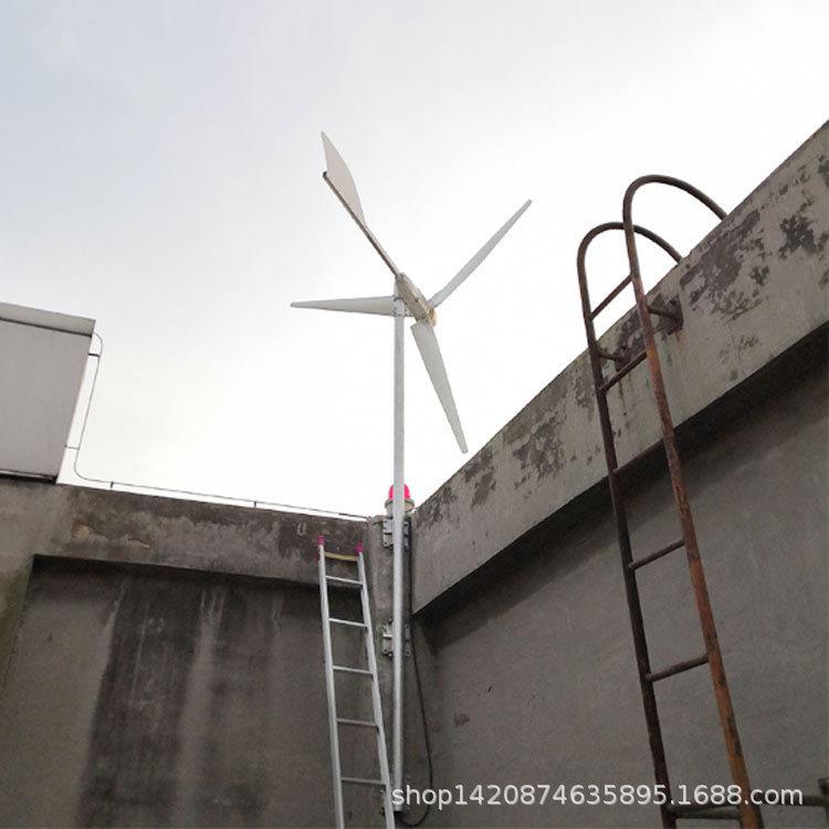 2KW风力发电机48V铝合金外壳散热好稳定发电 2000w家用风力发电机