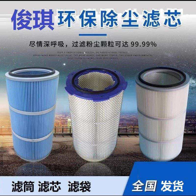 除尘器滤筒阻燃覆膜滤芯涂装喷砂抛丸机滤筒集粉尘防静电过滤网筒