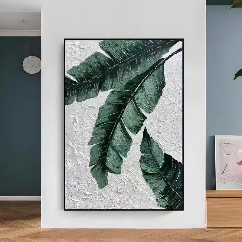 客厅沙发背景墙挂画现代s简约原木奶油风肌理感装饰画家大业大壁