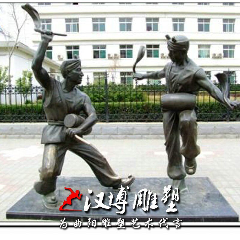 吹唢呐人物铜雕塑定制音乐雕塑陕北民俗雕塑城市广场景观小品雕塑