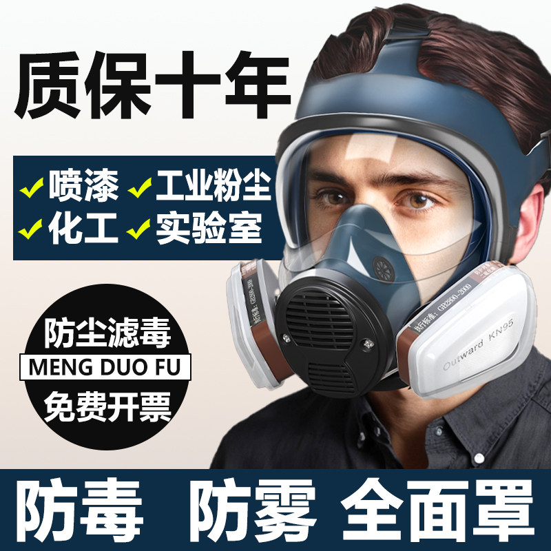 防毒面具全面罩放毒有毒气t体硫化氢化工甲醛防尘全脸防护喷漆专