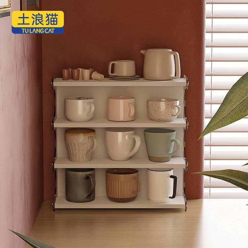 红酒杯架桌面置物架杯子收纳架亚克力家用简易茶杯餐桌分层酒柜子