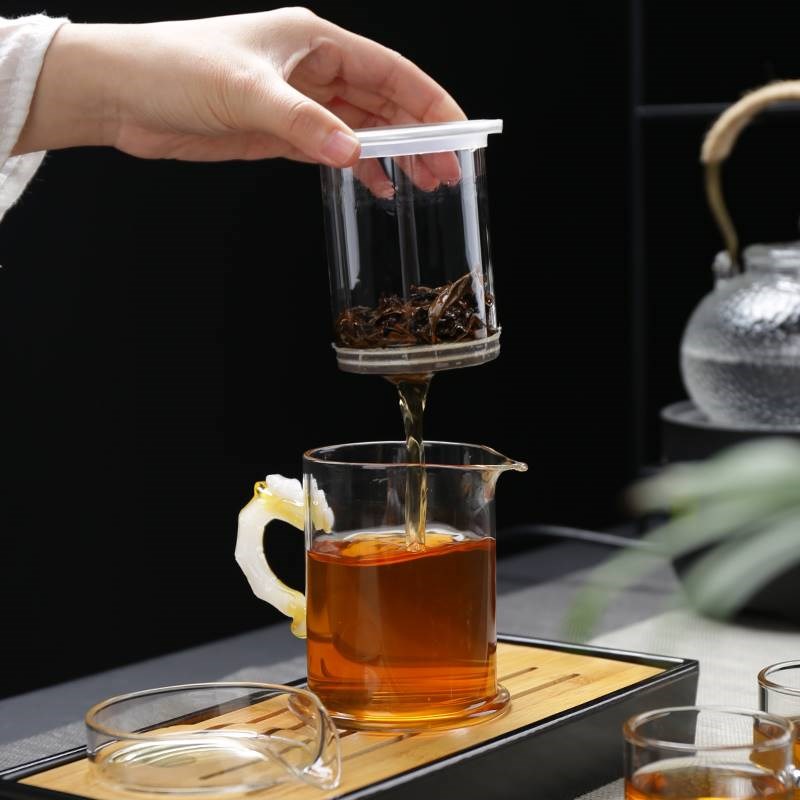 玻璃茶壶泡茶杯过滤茶水分离耐高温E功夫冲茶器加厚简约红茶具套