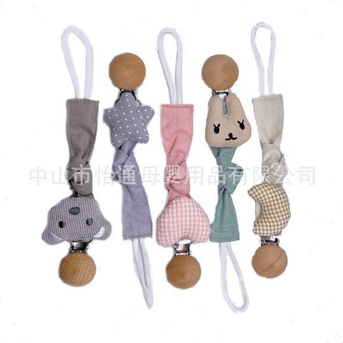 现货安抚奶嘴链婴儿用品宝宝奶嘴夹奶嘴帶手帕巾防丢夹牙胶防掉链