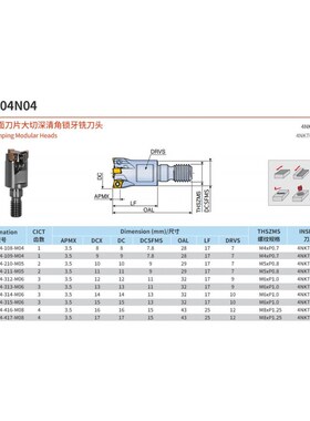 锁牙式快进给铣牙头 4N-TE90 特固克款装4NKTP04/4NKT06刀片
