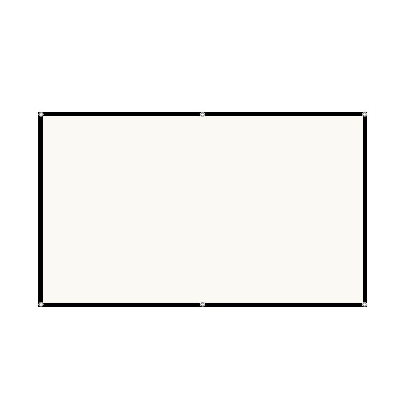 投影抗光幕布白栅光学幕家用高清简易壁挂免打孔便携可折叠贴墙上