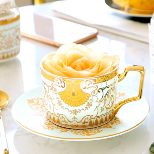 骨瓷精致咖啡杯套装陶瓷家用欧式英式下午茶茶具红茶杯骨瓷小奢华