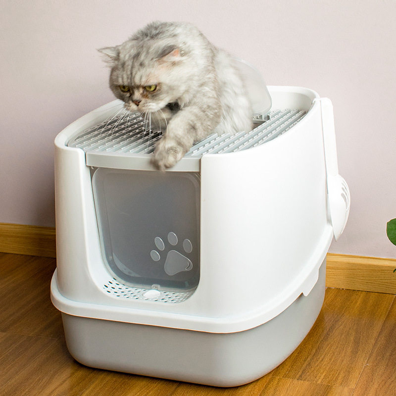 顶入式猫砂盆封闭式猫砂盆 防臭全封闭超大防外溅猫咪厕所猫砂盆