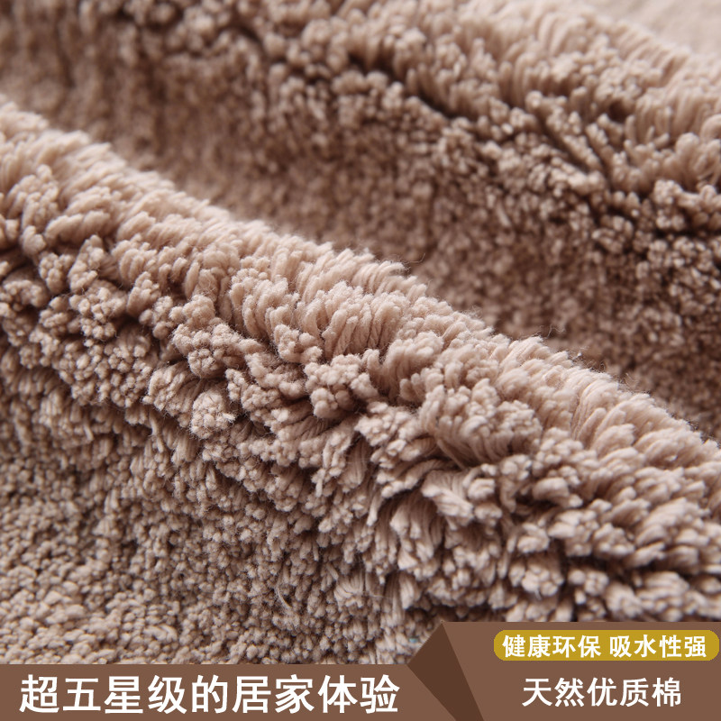 赛络纺酒店长毛地垫浴室吸水脚垫家用卧室门垫卫生间防滑地垫