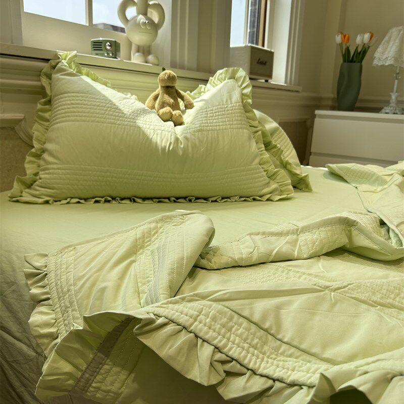 奶油少女心床盖款夏被水洗纱单双人夏凉被四件套薄被子加大空调被,床上用品,化纤被,淘宝优惠券,粉丝福利购,淘宝优惠卷