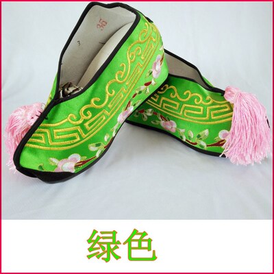 戏鞋花旦鞋彩鞋内增高绣花鞋女戏剧用品彩鞋古装小姐鞋戏曲彩鞋包