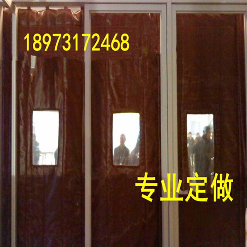 冷库空调门帘 冬季保暖保温x加厚防水帆布棉门帘皮革门帘隔音家用