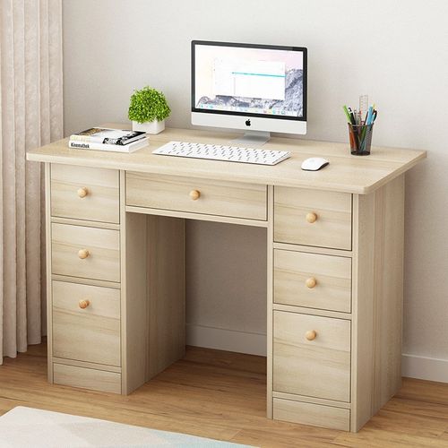 简易办公桌家用仿实木简约现代书桌子卧室单人学生写字电脑台式桌