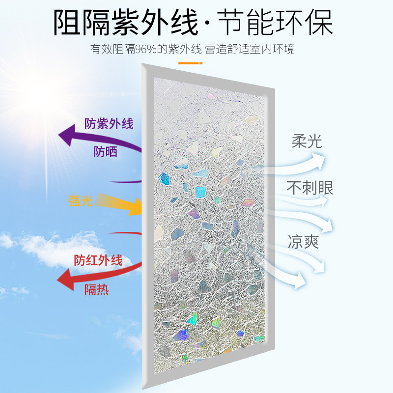 卫生间窗户贴纸防走光浴室厕所防窥视透光不透明磨砂窗纸玻璃贴膜