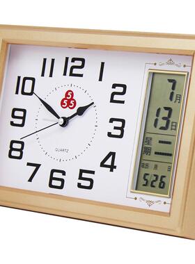 。三五牌台式钟座钟客厅摆钟桌面时钟摆件静音Q简约闹钟小钟表万