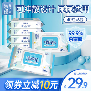 可擦屁股的湿巾湿厕纸家庭实惠装便携小包儿童成人湿纸巾可冲手纸
