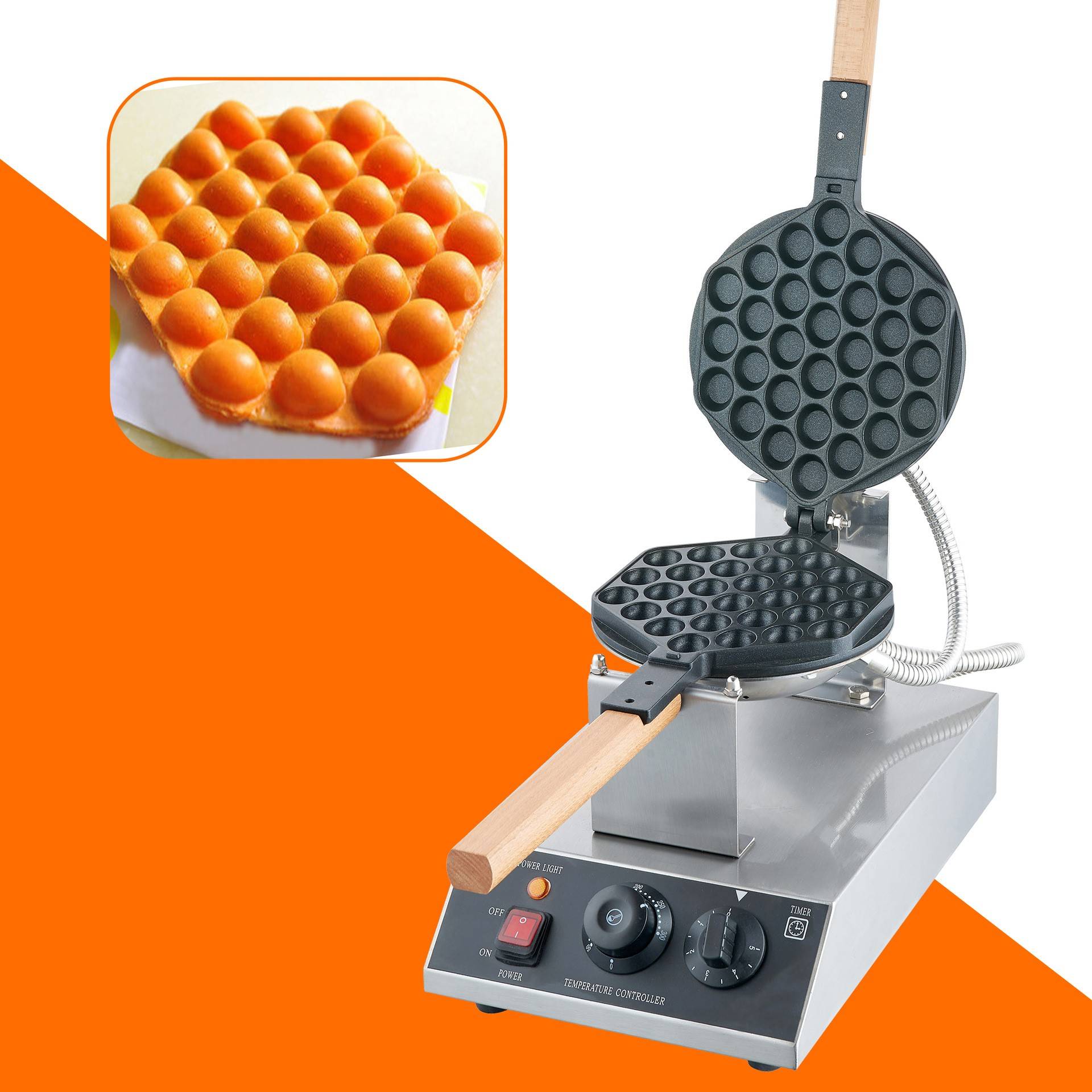 QQ弹弹鸡蛋仔机商用家用蜂窝蛋糕烘烤炉不粘锅可定时食品级