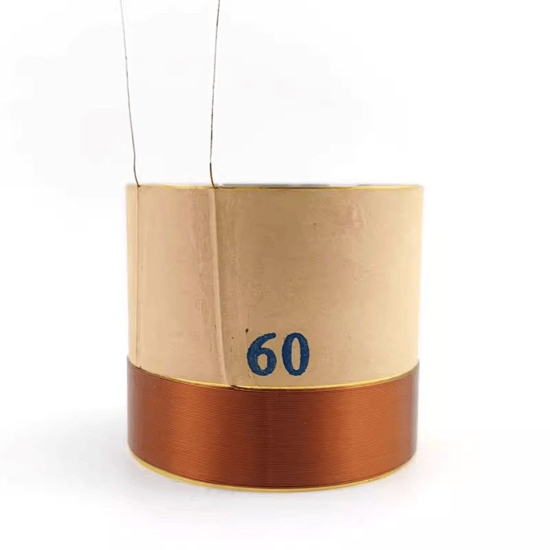 60芯/60mm低音线圈白铝音圈扬声器维修配件 2层线圈 55高 8欧