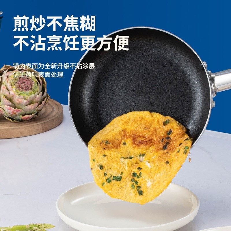 商用铝合金煎锅平底不粘锅平底锅家用煎蛋锅煎饼锅特氟龙牛排煎锅