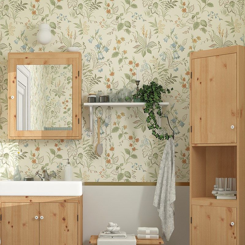法式复古壁纸自粘卫生间墙纸浴室防水贴纸翻新改造遮丑瓷砖墙贴画,家装主材,PVC墙纸,淘宝优惠券,粉丝福利购,淘宝优惠卷
