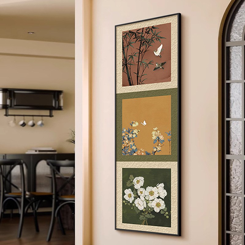 法式复古风镜子可遮挡可关闭隐藏推拉暗藏式全身镜隐形穿衣镜壁画