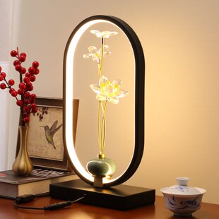 温馨浪漫触摸调光小夜灯结婚房现代新中式台灯卧室床头灯装饰摆件