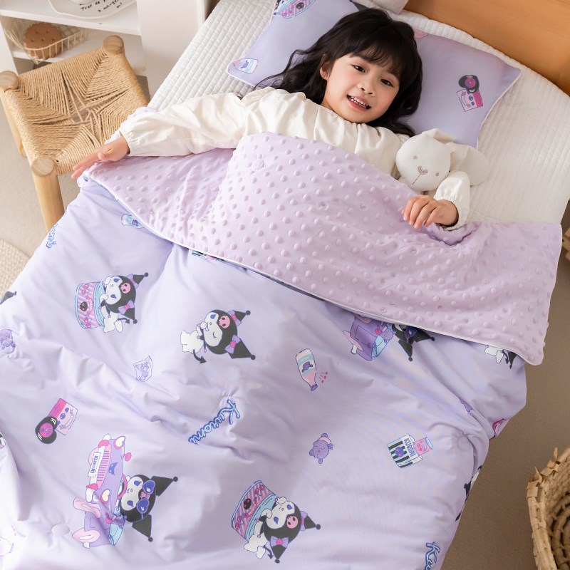 库洛米儿童夏凉被幼儿园午睡凉感冰丝豆豆盖婴儿小被子宝宝空调被