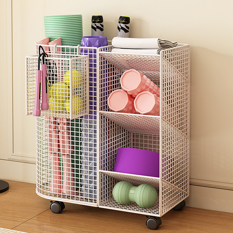 瑜伽垫收纳筐健身器材收纳运动器械收纳篮带轮放羽毛球拍夹缝移动,收纳整理,运动器材收纳用具,淘宝优惠券,粉丝福利购,淘宝优惠卷