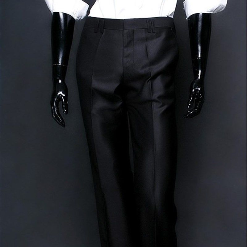 韩版男士中腰优质丝光商务休闲西裤直通西裤 大码无褶修身西装裤