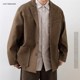 复古格子西装 LFH写意 日式 呢外套男春秋冬文艺便服西单男休闲西服