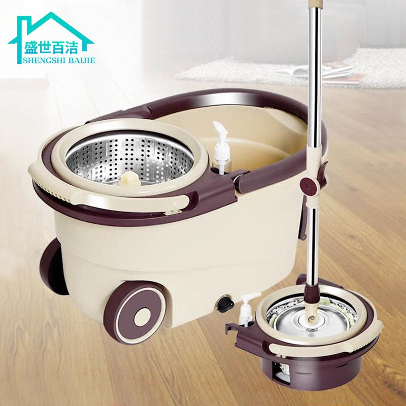 家用旋转式拖把带桶自动脱水免手洗甩干拖布墩布托把懒人拖地