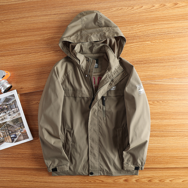 外贸夹克外套男机能工装户外宽松风衣防风防水美式休闲春秋冲锋衣