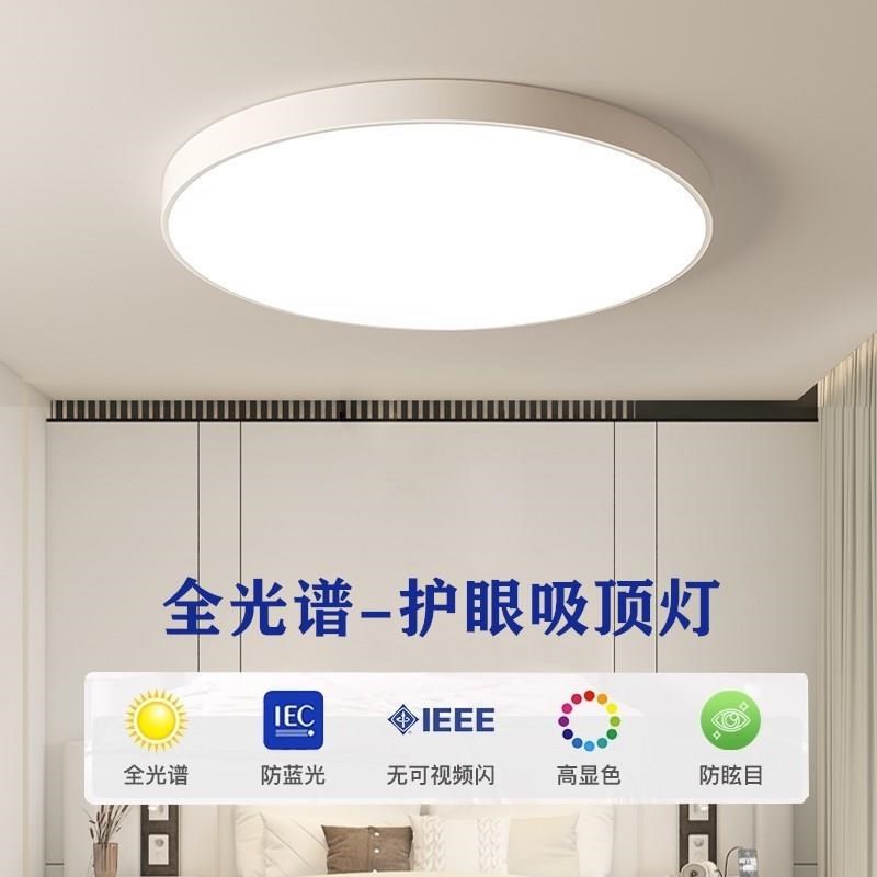 2024年新款超薄全光谱护眼灯具主卧室灯LED吸顶灯简约现代房间灯