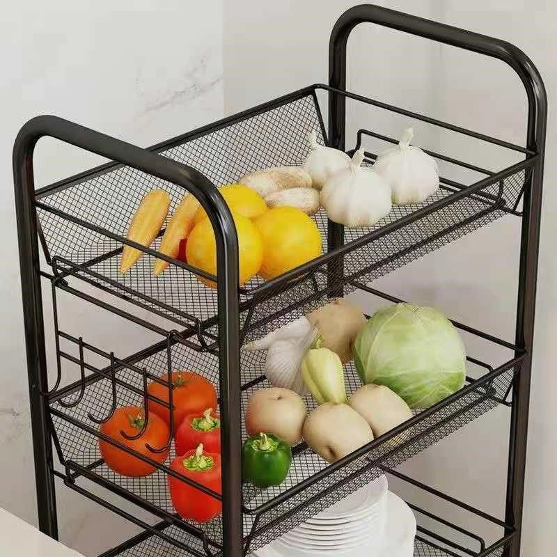 厨房置物架落地多层家用微波炉架子蔬菜收纳架烤箱架储物架带轮子,收纳整理,家用收纳手推车,淘宝优惠券,粉丝福利购,淘宝优惠卷