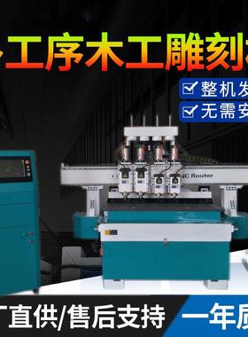 1325雕刻机木工雕刻机衣柜橱柜门多工序数控多层密度板开料机