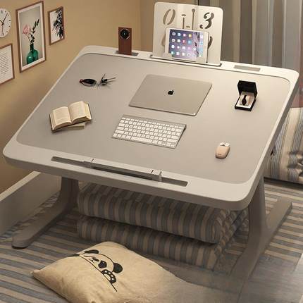 床上可折叠小桌子可倾斜桌面家用学生宿舍懒人笔记本小学生电脑桌