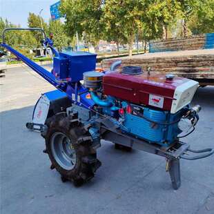 手扶拖拉机农耕运输柴油大马力拖拉机手扶式圆盘犁翻土起垄开沟机