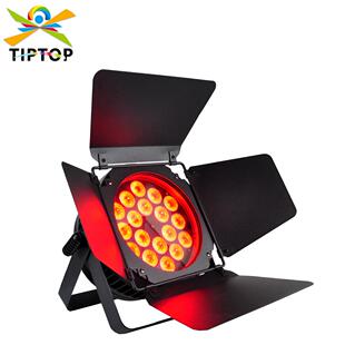 不夜天18颗3瓦RGB三合一防水舞台帕灯带遮光叶防水风机60度透镜