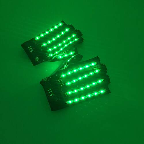 LED金刚狼闪烁发光手套跨境电音节酒吧蹦迪dj打碟气氛助威道具批
