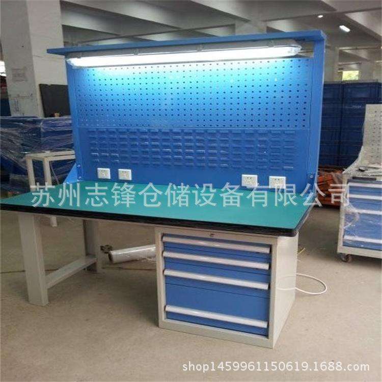 车间防静电钳工台重型车间工作台操作维修台挂板装配检验桌操作台