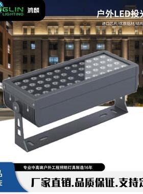 鸿麟工厂LED长方形投光灯射树灯小透镜48W功率外墙建筑楼体投射