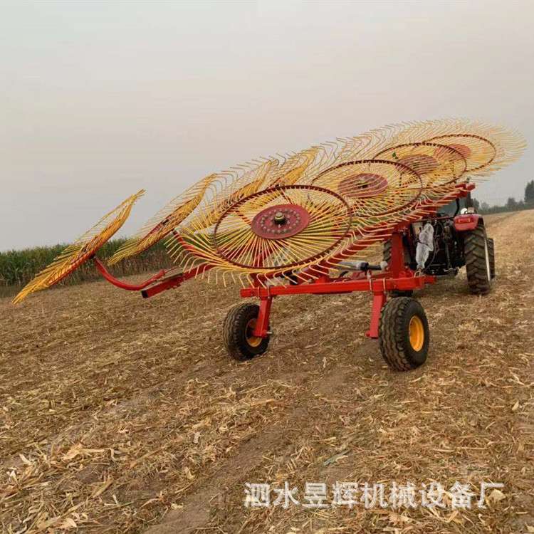 拖拉机牵引稻麦秸秆搂草机指盘式秸秆搂草机效率高易保养