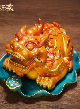 招财进宝铜貔貅摆件玄关客厅酒柜博古架家居新店铺前台装饰礼品