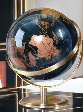 3D立体地球仪轻奢高档办公室桌面摆件高级感小众客厅书房书桌装饰
